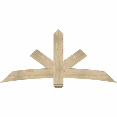 Ekena Millwork Alberta Rough Sawn Timber Gable Bracket, Douglas Fir, 72"W x 33"H x 4"D x 6"F, 11/12 Pitch GBW072X33X0406ALB00RDF